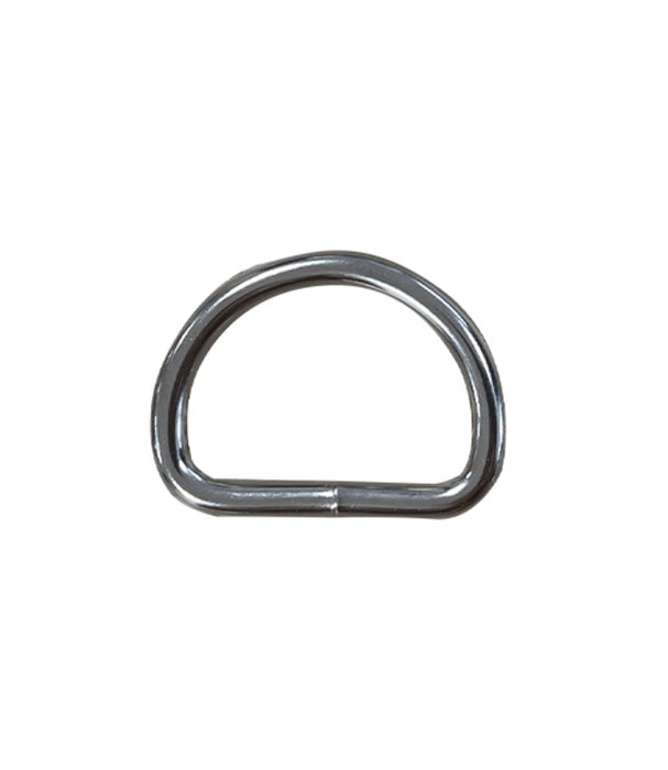 Welded Wire D Ring - Nickel Plated - 100 Pack