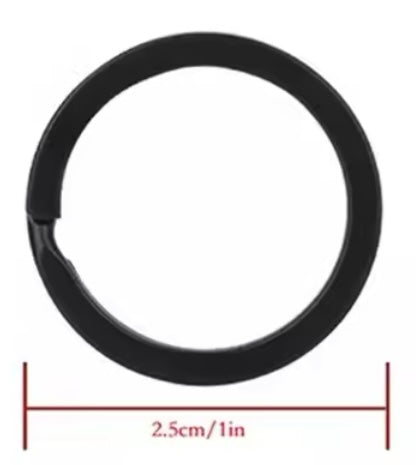 Flat Metal Split Ring 20 pack